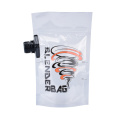 Customize Logo Printing Matt Black Plastic Stand up Bag with Spout Pouch for Juice Wine Beverage Packaging Pouch